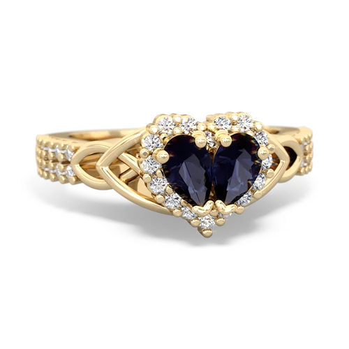 sapphire-sapphire keepsake engagement ring