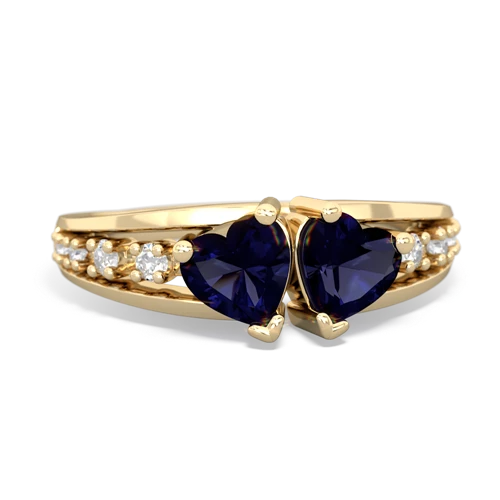 sapphire-sapphire modern ring
