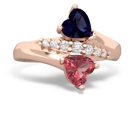 sapphire-tourmaline modern ring