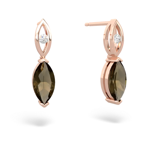 smoky quartz geometric drop earrings