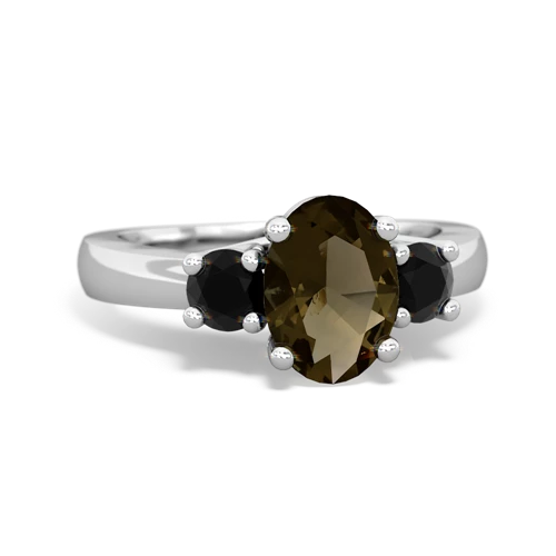 smoky quartz-onyx timeless ring