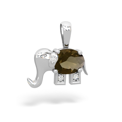 smoky quartz elephant pendant