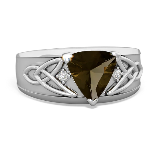 smoky quartz celtic ring