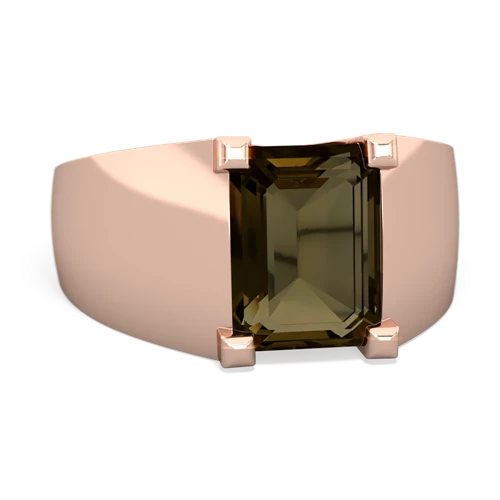 smoky quartz mens ring