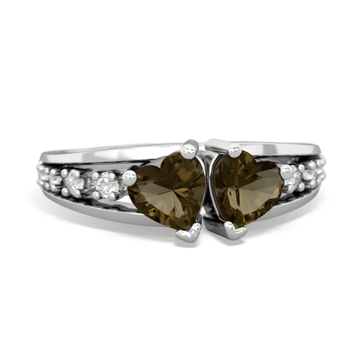 smoky quartz modern ring