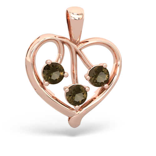 alexandrite-lab ruby love heart pendant