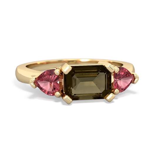 smoky quartz-tourmaline timeless ring