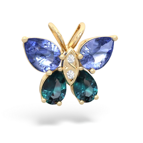 tanzanite-alexandrite butterfly pendant