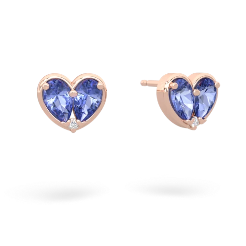 tanzanite one heart earrings