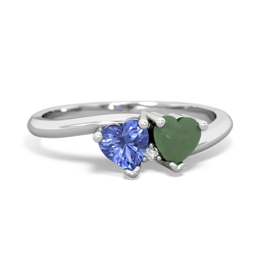 tanzanite-jade sweethearts promise ring