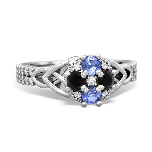 tanzanite-onyx engagement ring