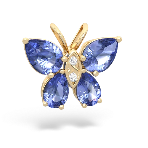 tanzanite butterfly pendant
