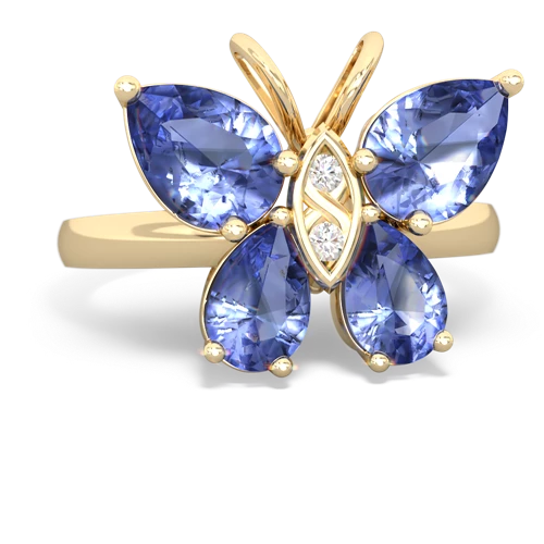 tanzanite butterfly ring