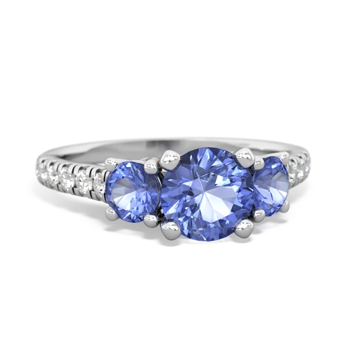 smoky quartz-blue topaz trellis pave ring