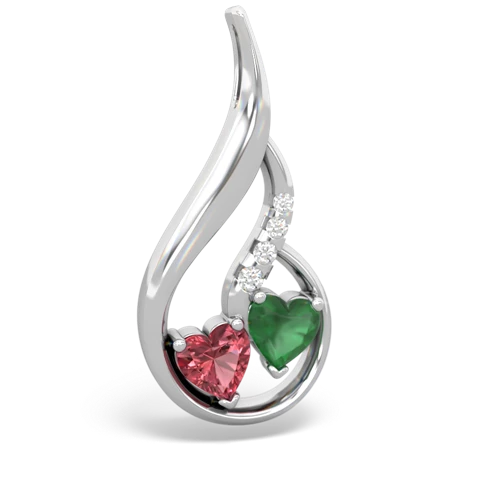 tourmaline-emerald keepsake swirl pendant