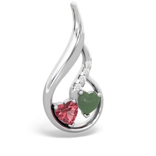 tourmaline-jade keepsake swirl pendant