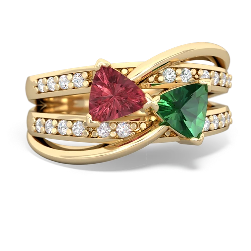 tourmaline-lab emerald couture ring