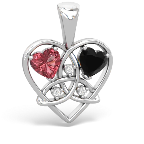 tourmaline-onyx celtic heart pendant