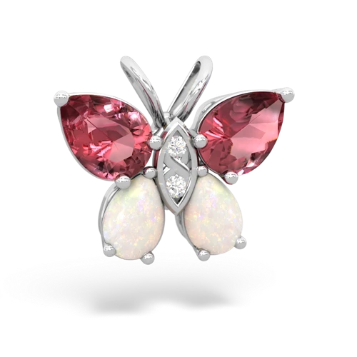 tourmaline-opal butterfly pendant