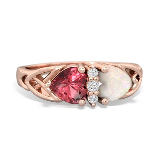 tourmaline-opal celtic ring
