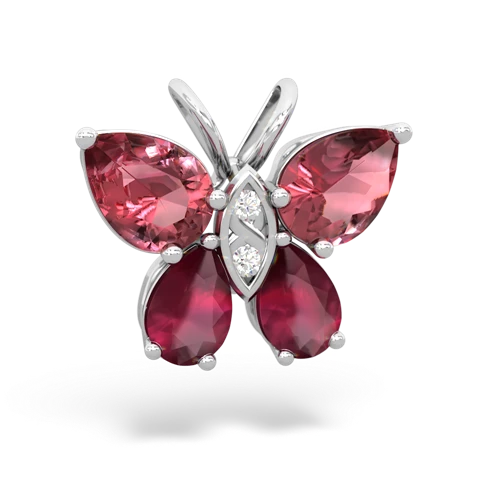 tourmaline-ruby butterfly pendant