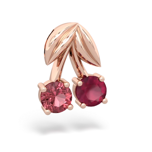 tourmaline-ruby cherries pendant