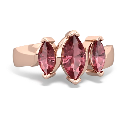 pink sapphire-lab ruby keepsake ring