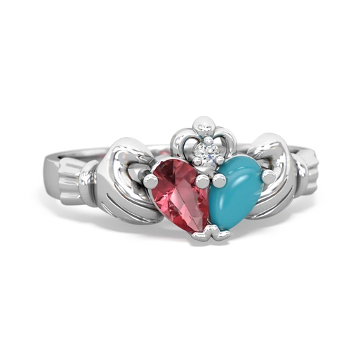 tourmaline-turquoise claddagh ring
