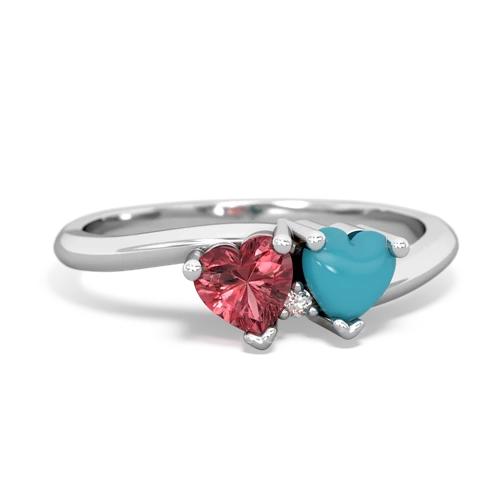 tourmaline-turquoise sweethearts promise ring