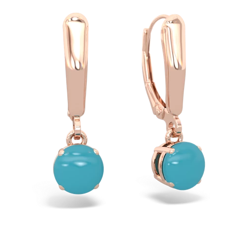turquoise lever-back earrings