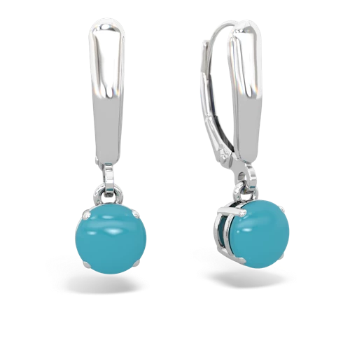 turquoise lever-back earrings