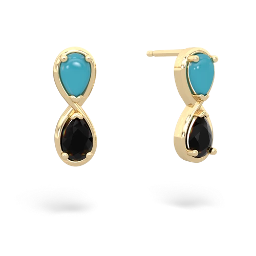turquoise-onyx infinity earrings