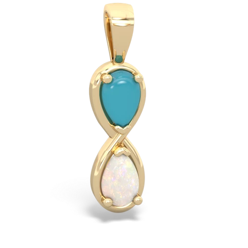 turquoise-opal infinity pendant