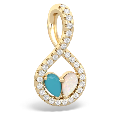 turquoise-opal pave twist pendant