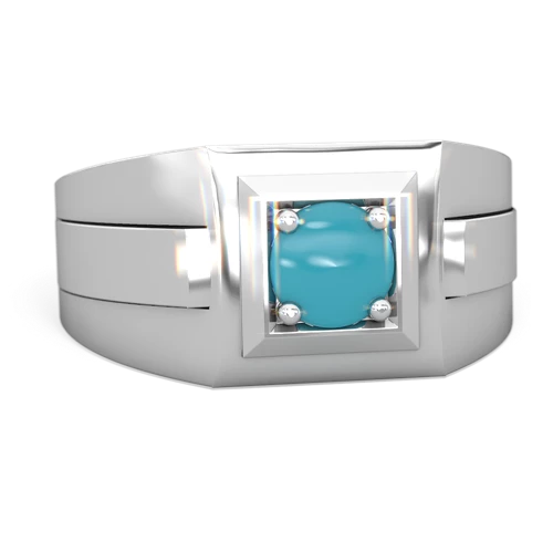 turquoise mens round ring