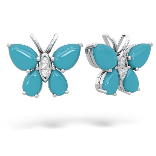 turquoise-turquoise butterfly earrings