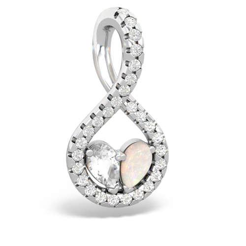 white topaz-opal pave twist pendant