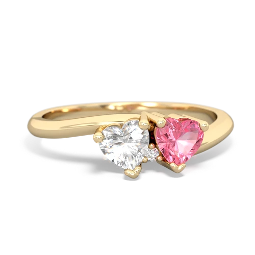 white topaz-pink sapphire sweethearts promise ring