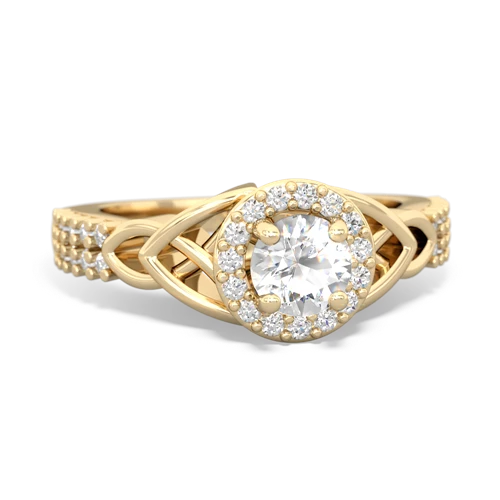 white topaz engagement ring