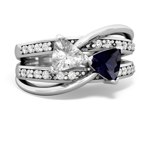 white topaz-sapphire couture ring