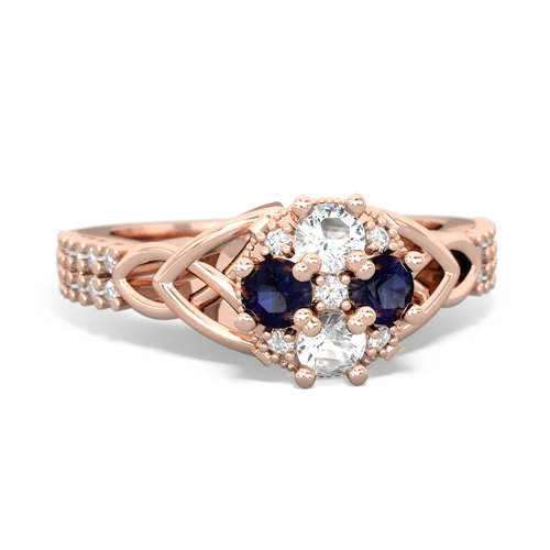 white topaz-sapphire engagement ring