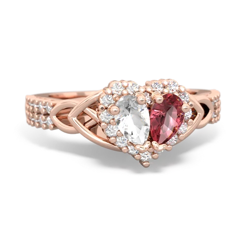 white topaz-tourmaline keepsake engagement ring