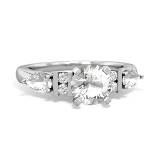 white topaz-white topaz engagement ring