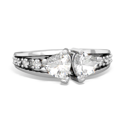 white topaz-white topaz modern ring