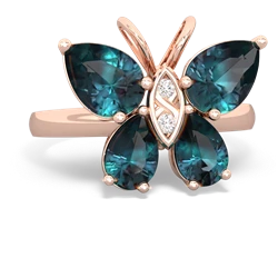 Alexandrite Butterfly 14K Rose Gold ring R2215