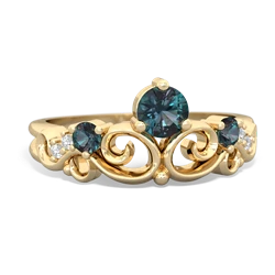 Emerald Crown Keepsake 14K Yellow Gold ring R5740