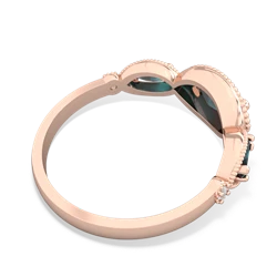 White Topaz Milgrain Marquise 14K Rose Gold ring R5700