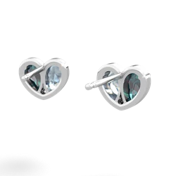 Alexandrite 'Our Heart' 14K White Gold earrings E5072