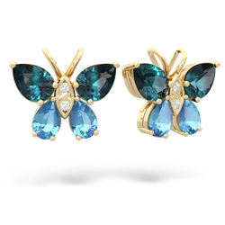 Alexandrite Butterfly 14K Yellow Gold earrings E2215