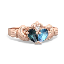 Alexandrite 'Our Heart' Claddagh 14K Rose Gold ring R2388